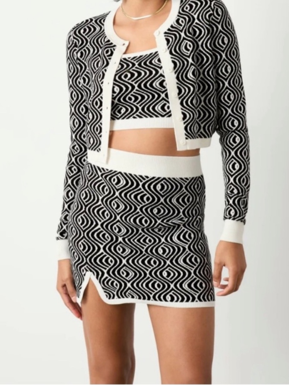 Bandier / Sincerely Jules set (skirt and cardigan, no top)